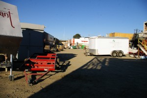Long shot of the backyard looking East